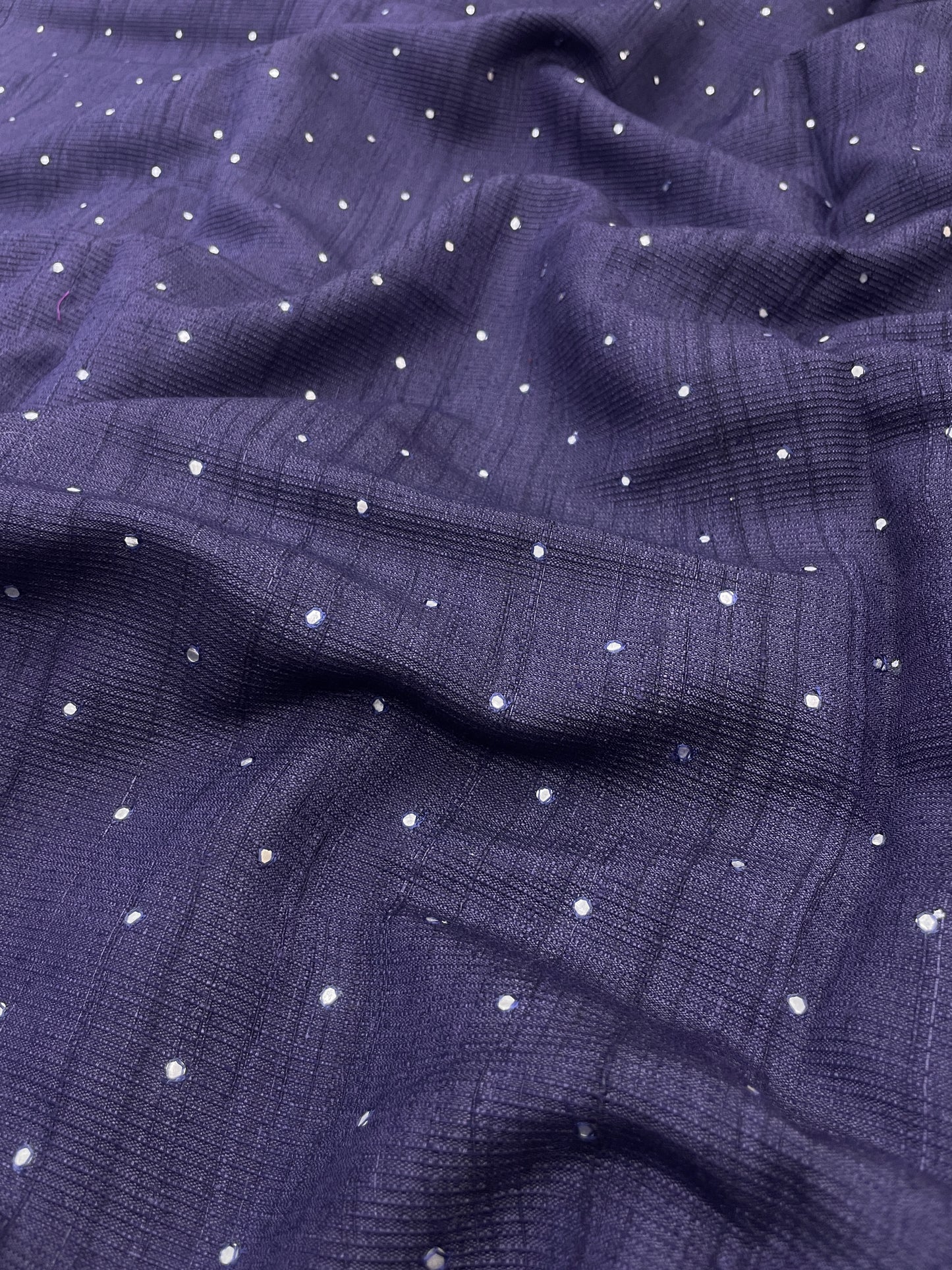 Pure Tussar With Mirror Work (Color Available ) 44"Inch