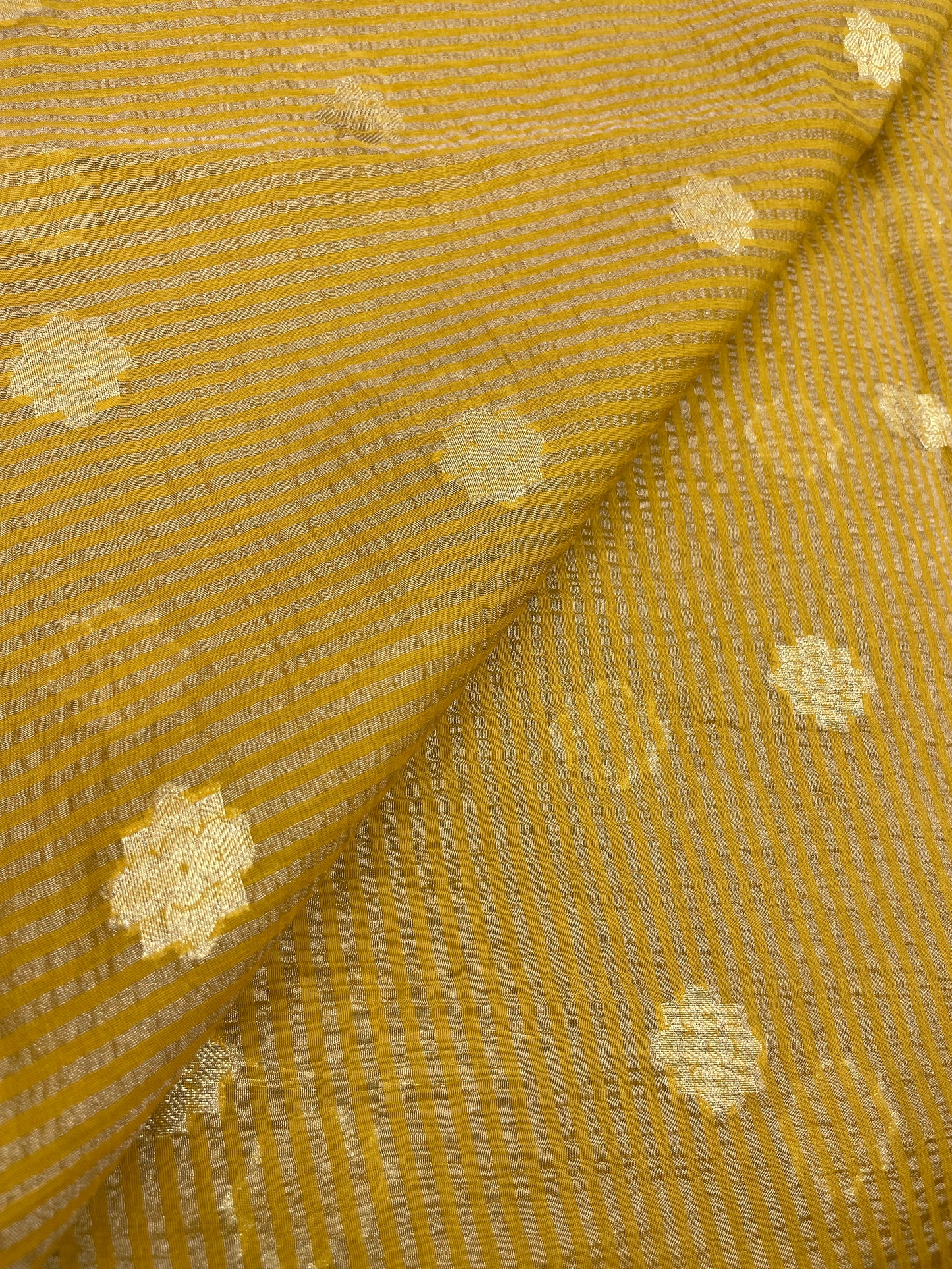 Tissue Stripes With Zari Butti (Color Available) 44" Inch