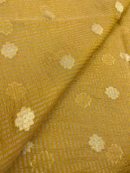 Tissue Stripes With Zari Butti (Color Available) 44" Inch