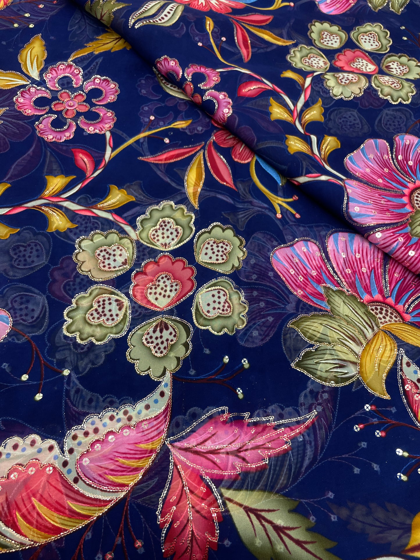 Organza Position Print (Color Available ) 44"Inch