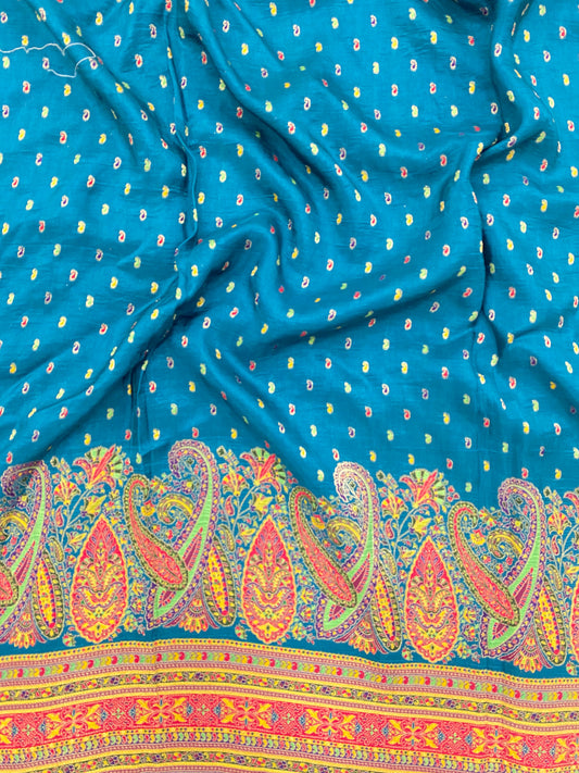 Dola Silk Jacquard With Print (Color Available) 44"Inch
