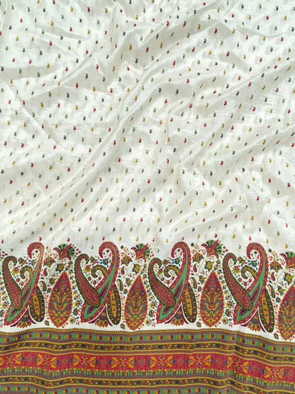 Dola Silk Jacquard With Print (Color Available) 44"Inch
