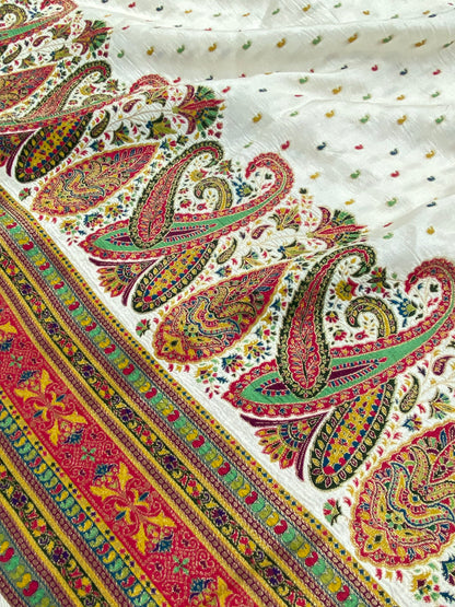 Dola Silk Jacquard With Print (Color Available) 44"Inch