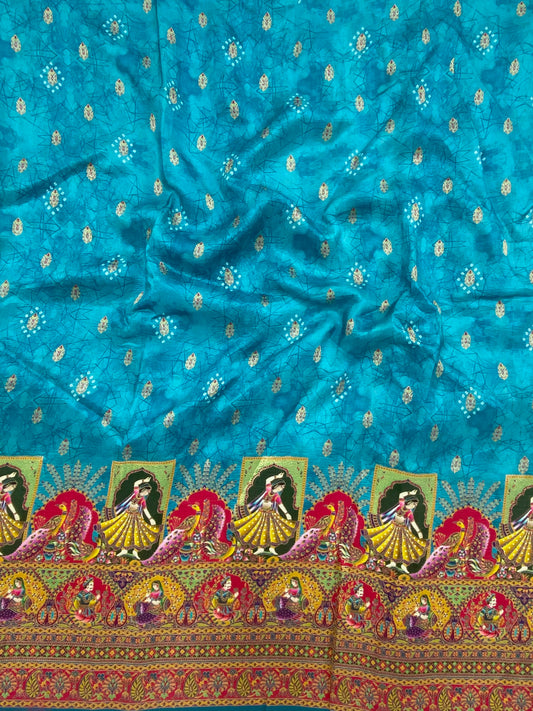 Dola Silk Jacquard With Print (Color Available) 44"Inch