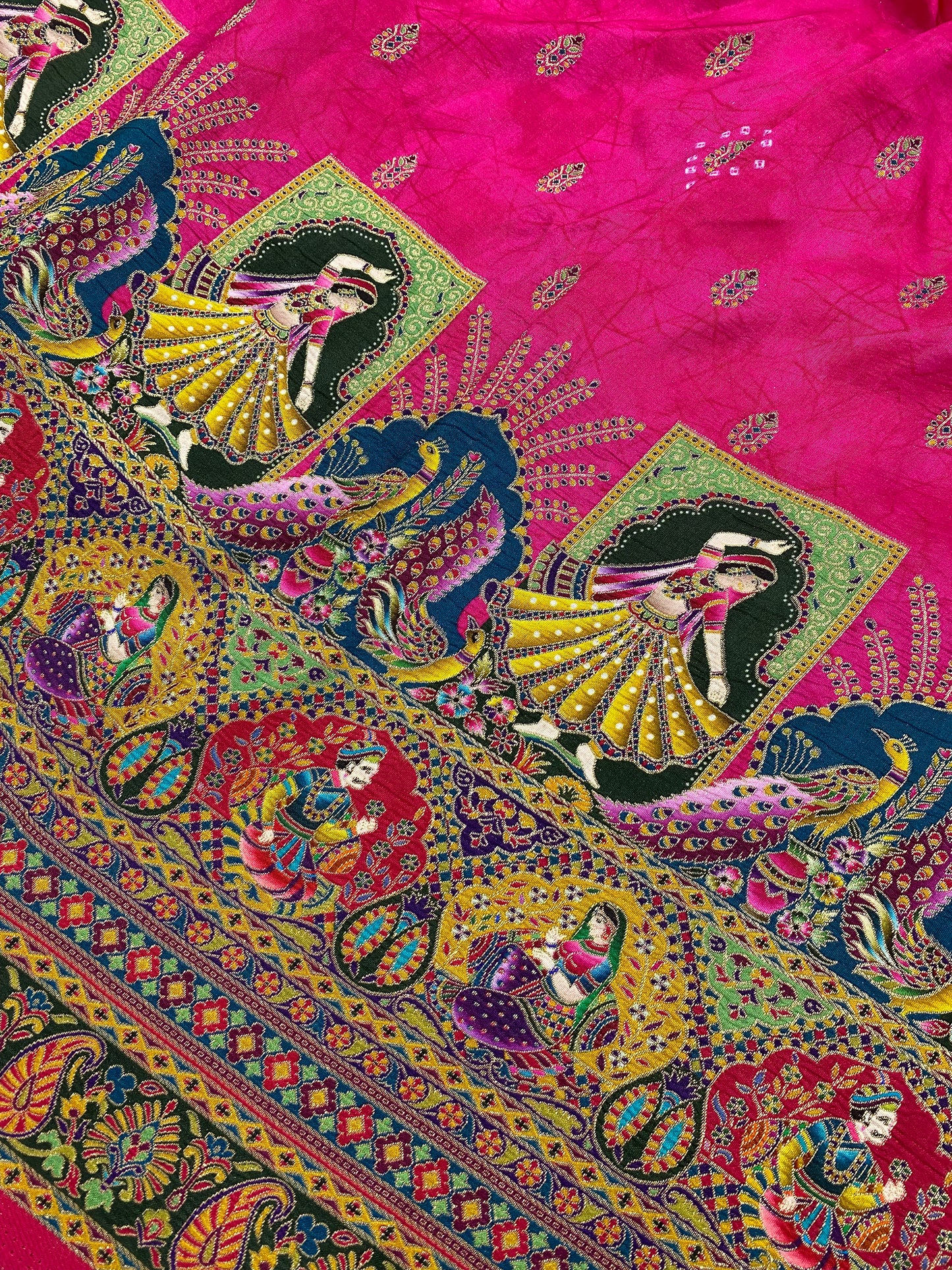 Dola Silk Jacquard With Print (Color Available) 44"Inch