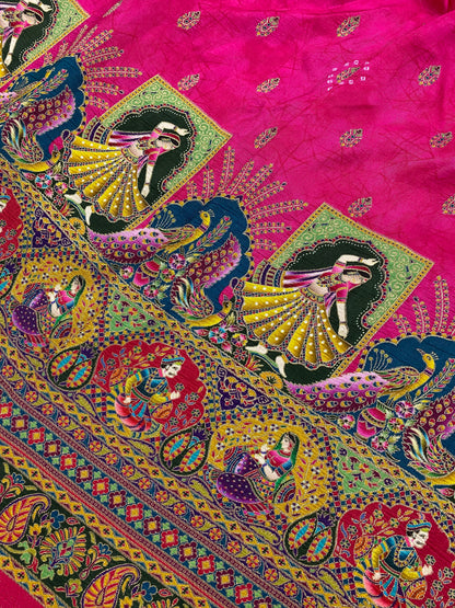 Dola Silk Jacquard With Print (Color Available) 44"Inch