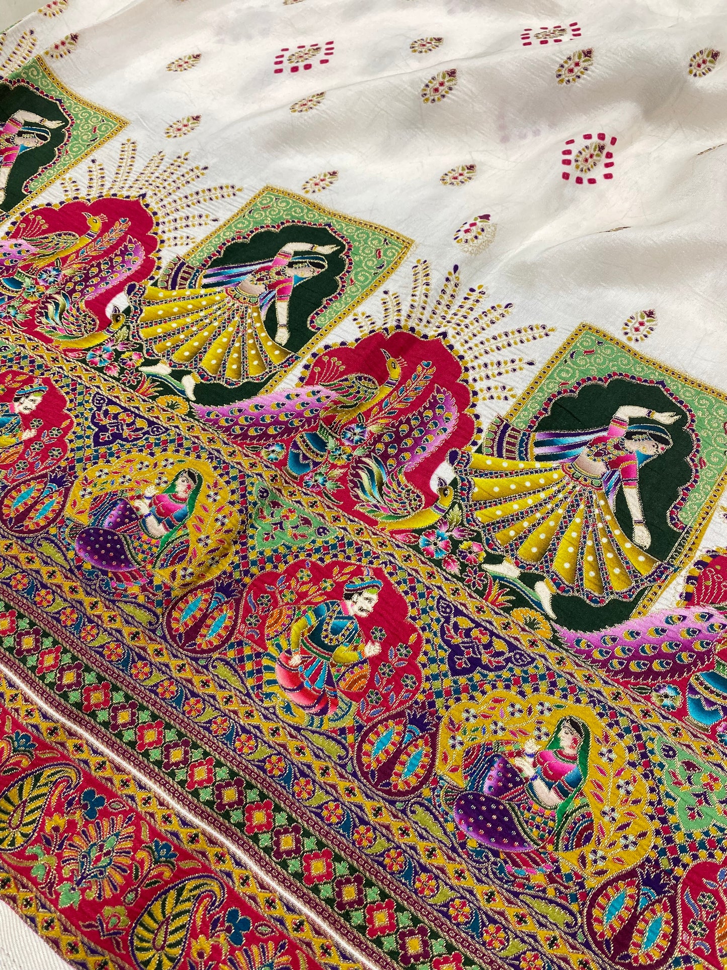 Dola Silk Jacquard With Print (Color Available) 44"Inch