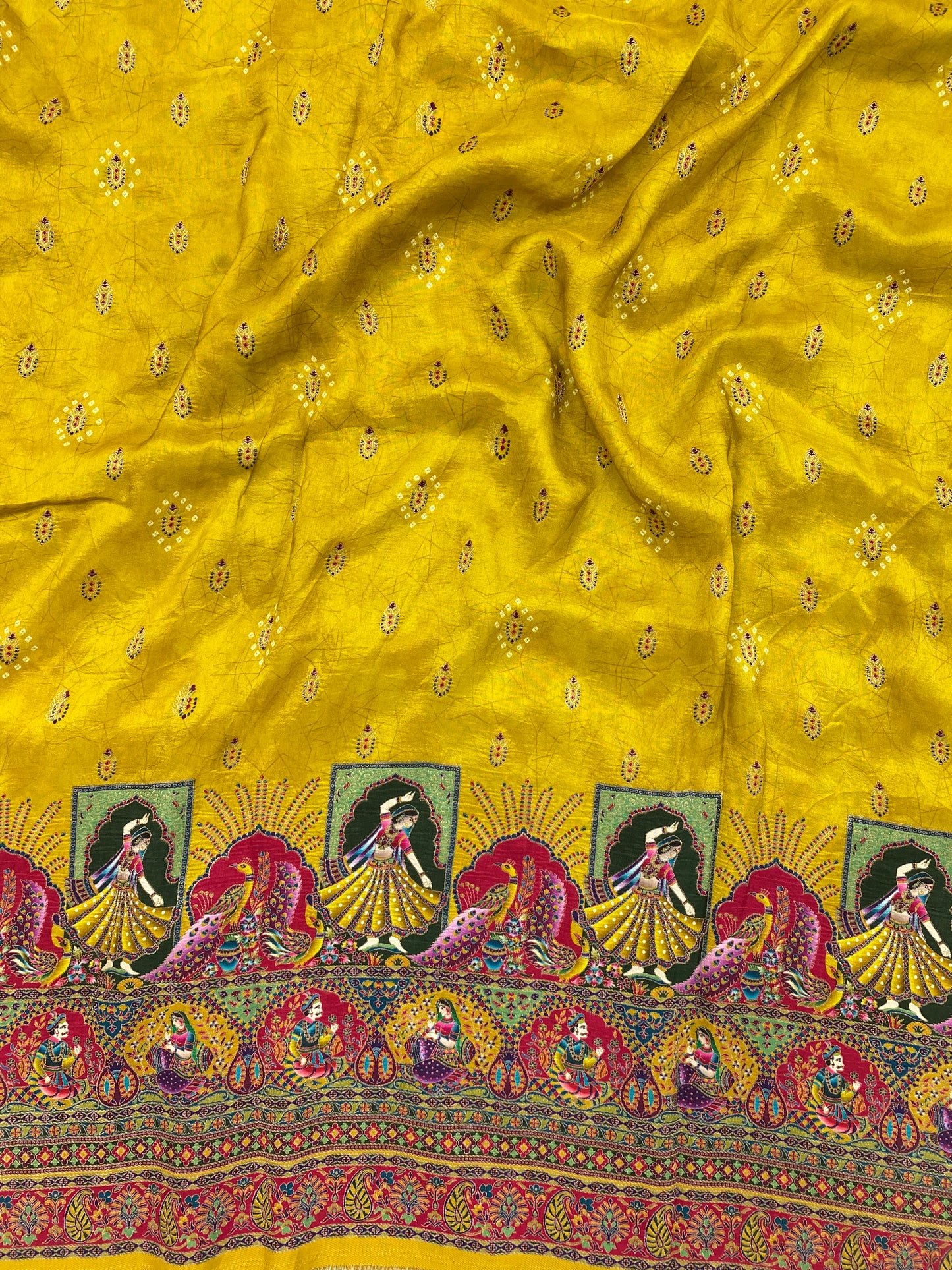 Dola Silk Jacquard With Print (Color Available) 44"Inch