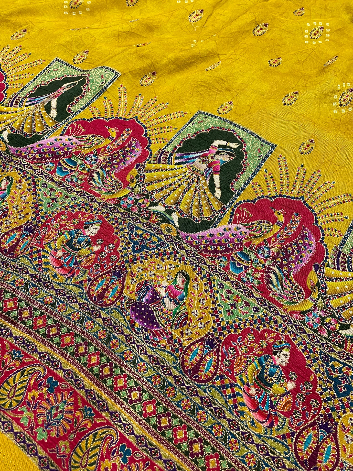 Dola Silk Jacquard With Print (Color Available) 44"Inch