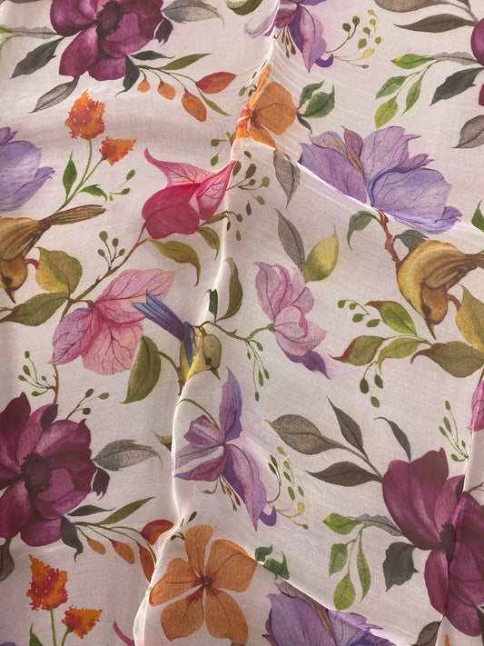 Pure Silk Organza Print