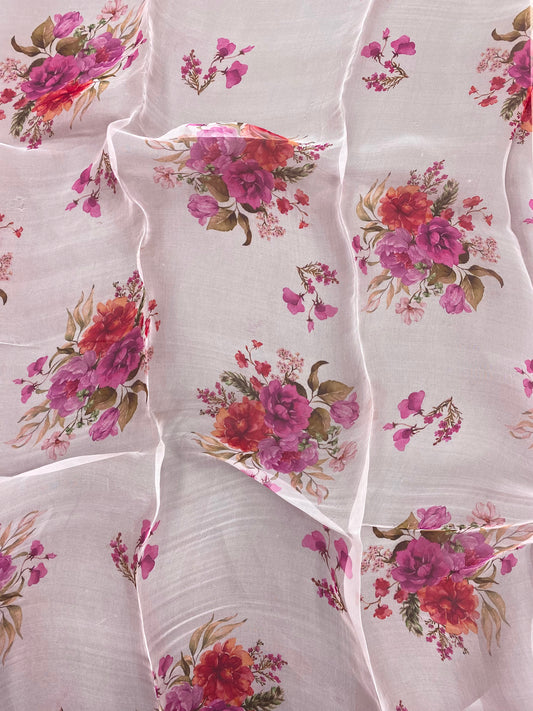 Pure Silk Organza Print