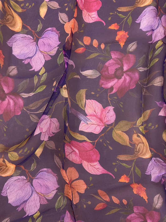 Pure Silk Organza Print