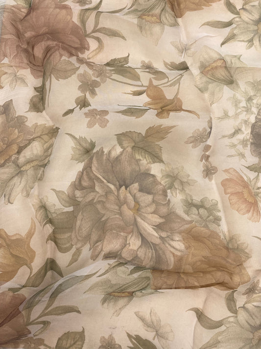 Pure Silk Organza Print