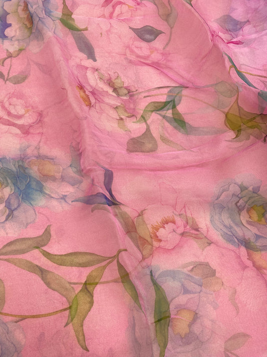 Pure Silk Organza Print