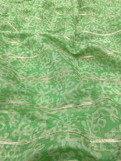 Chanderi Print Gotta Embroidery (colors available) 44"inch