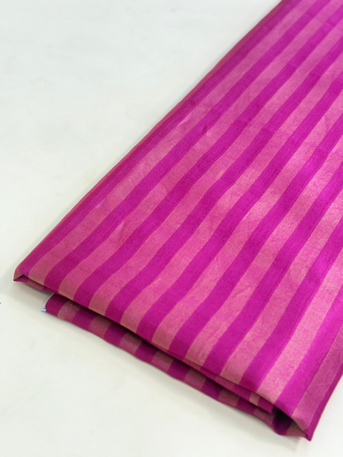 Pure Silk Dupion Zari Stripes (Color Available) 44"Inch