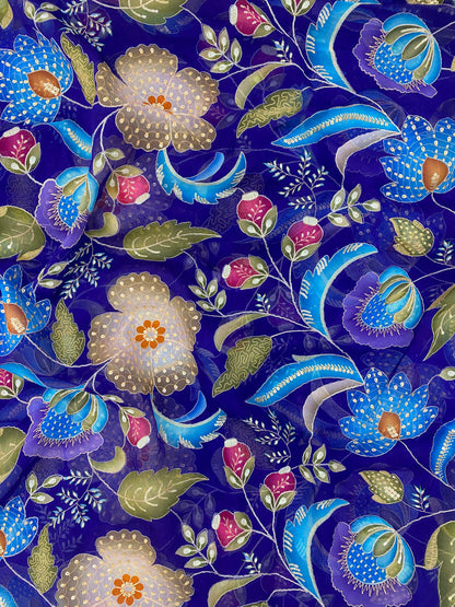 Viscose Organza Embroidery (Color Available)