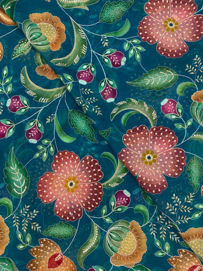 Viscose Organza Embroidery (Color Available)