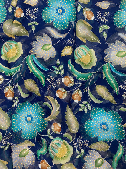 Viscose Organza Embroidery (Color Available)