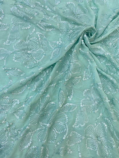 Georgette Embroidery (Color Available) 54"Inch