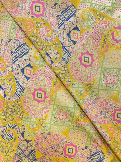 Pure Kimkhwab Weaving Fabric (colors available) 44"inch