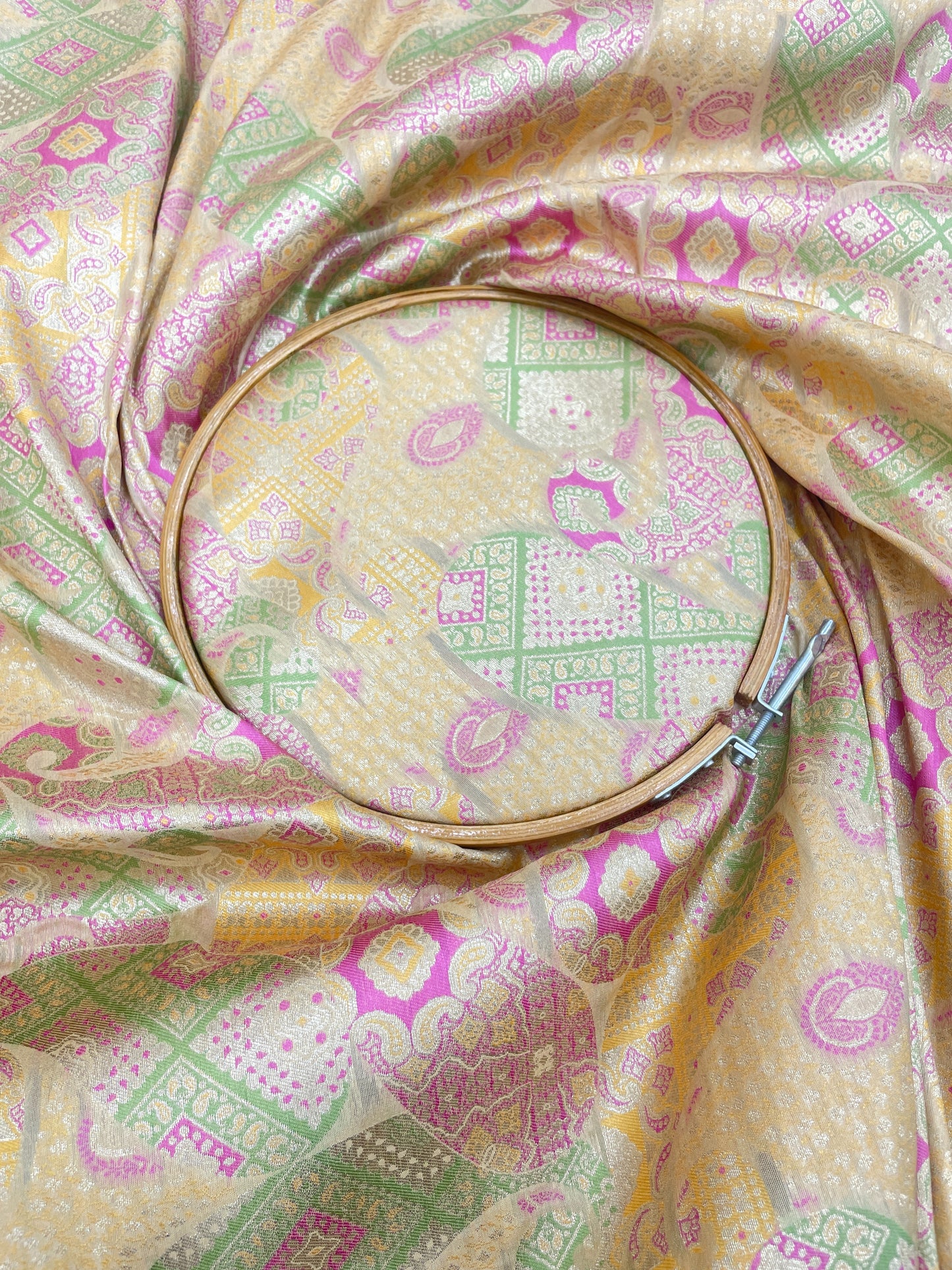 Pure Kimkhwab Weaving Fabric (colors available) 44"inch