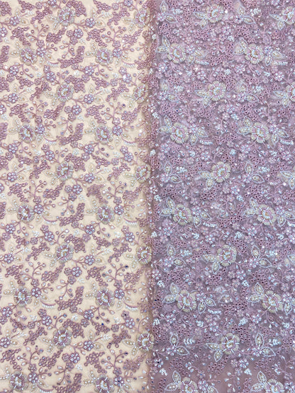 Net CutWork Hand Embroidery (Color Available) 44"Inch