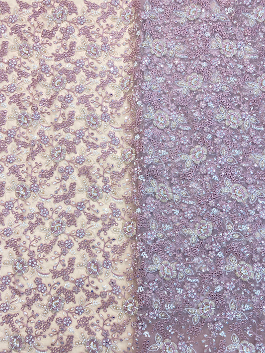 Net CutWork Hand Embroidery (Color Available) 44"Inch