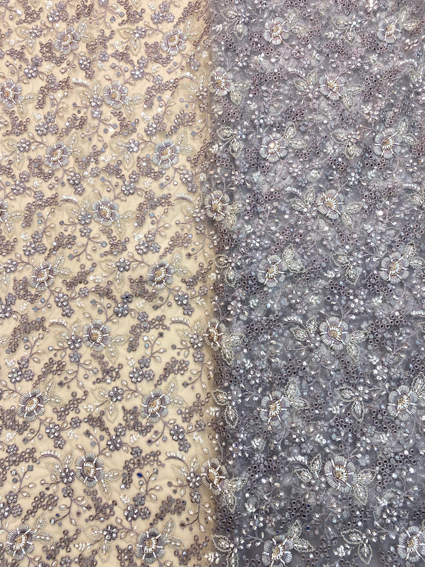 Net CutWork Hand Embroidery (Color Available) 44"Inch