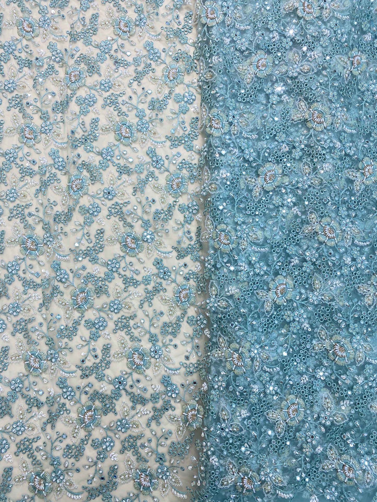 Net CutWork Hand Embroidery (Color Available) 44"Inch