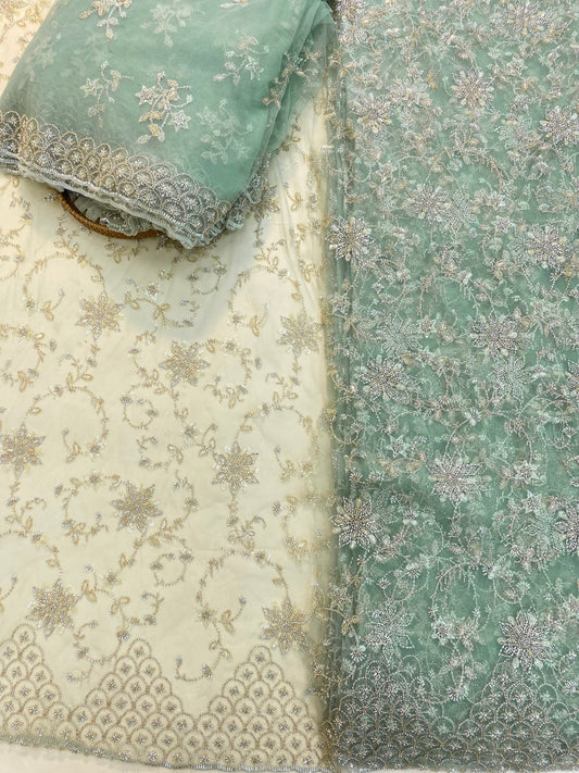 Net Handwork Embroidery With Dupatta Matching (Color Available)