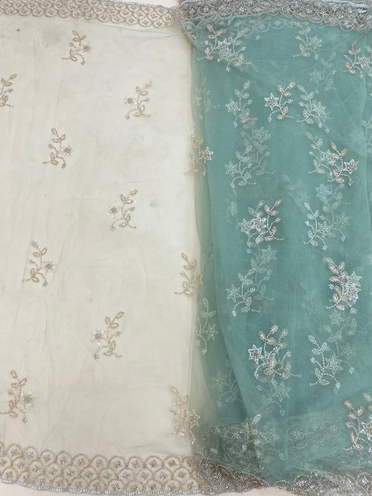 Net Handwork Embroidery Dupatta (Color Available) 54"Inch