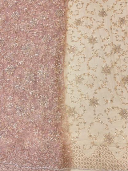 Net Handwork Embroidery (Color Available) 54"Inch