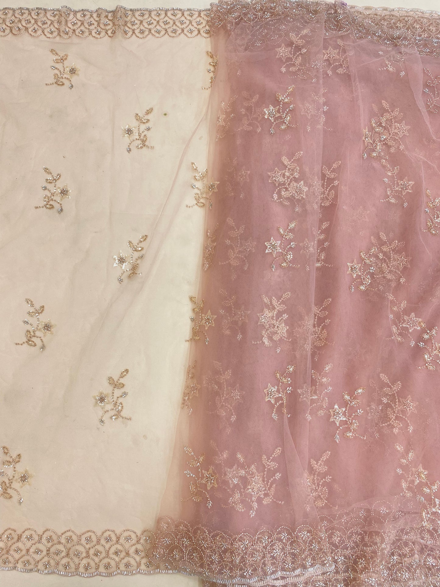 Net Handwork Embroidery Dupatta (Color Available) 54"Inch