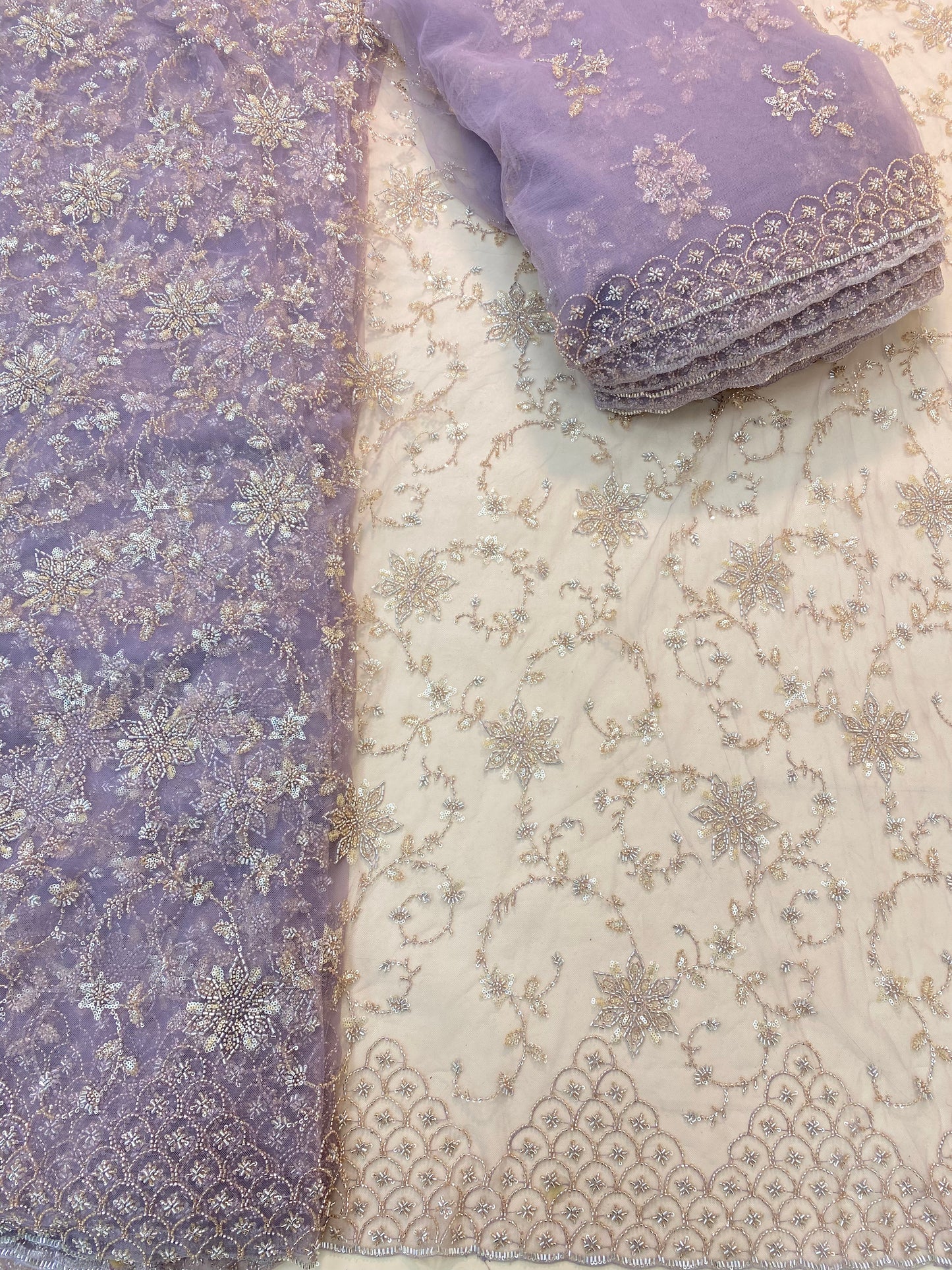 Net Handwork Embroidery With Dupatta Matching (Color Available)