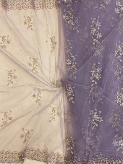 Net Handwork Embroidery Dupatta (Color Available) 54"Inch