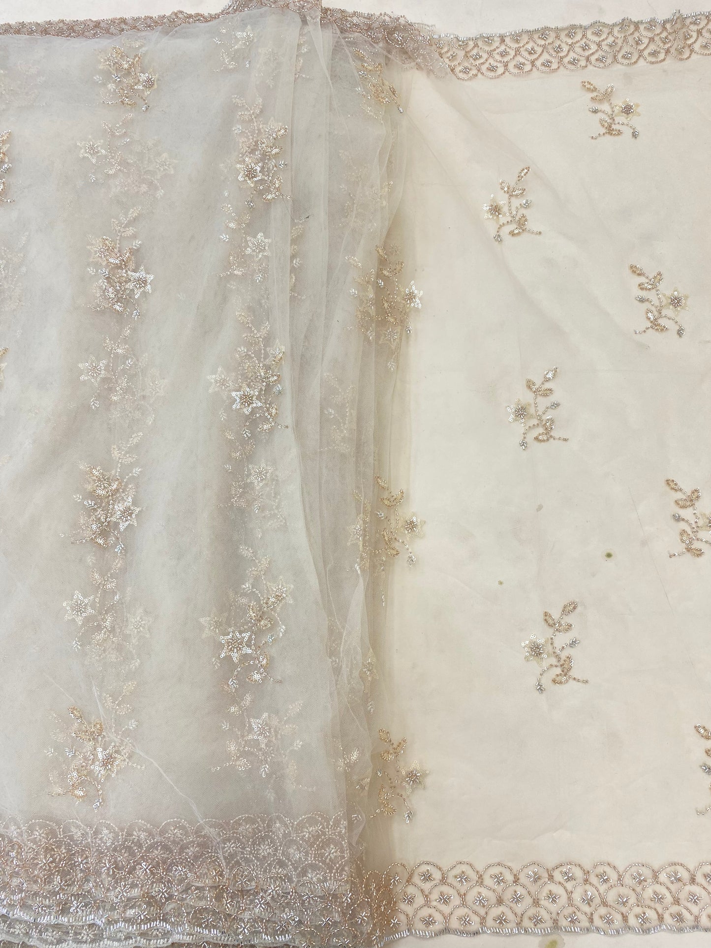 Net Handwork Embroidery Dupatta (Color Available) 54"Inch