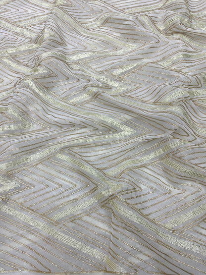 Georgette gotta Work Embroidery Dyeable