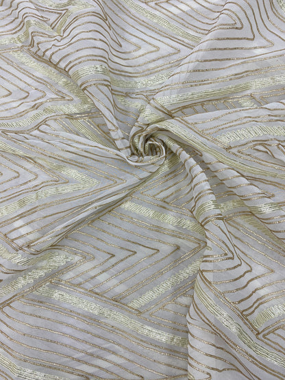 Georgette gotta Work Embroidery Dyeable