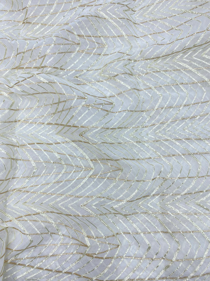 Georgette gotta Work Embroidery Dyeable