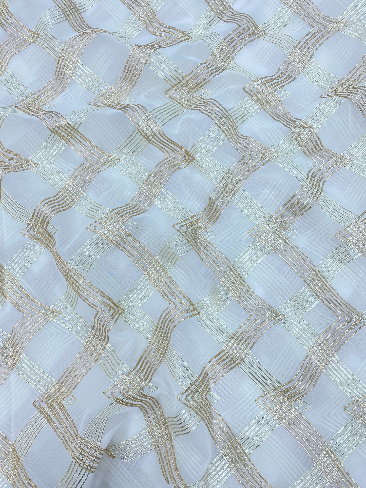 Georgette gotta Work Embroidery Dyeable