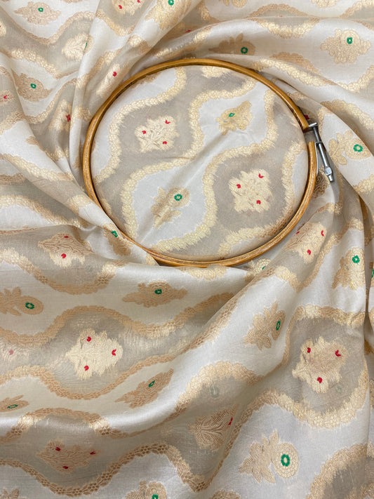 Pure Katan Silk Brocade (Color Available)