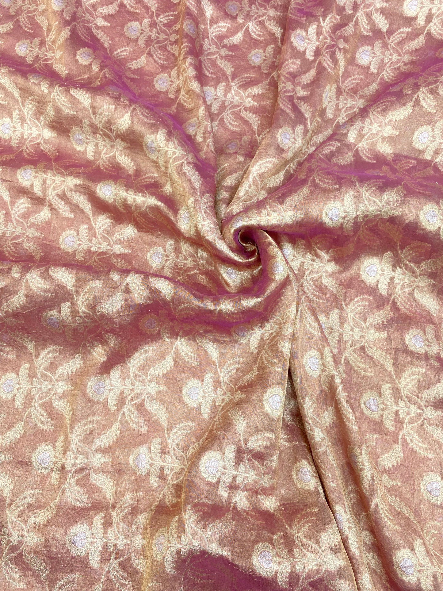Pure Katan Tissue Zari Brocade (Colour Available)