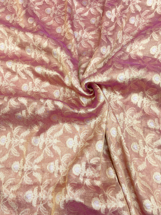 Pure Katan Tissue Zari Brocade (Colour Available)
