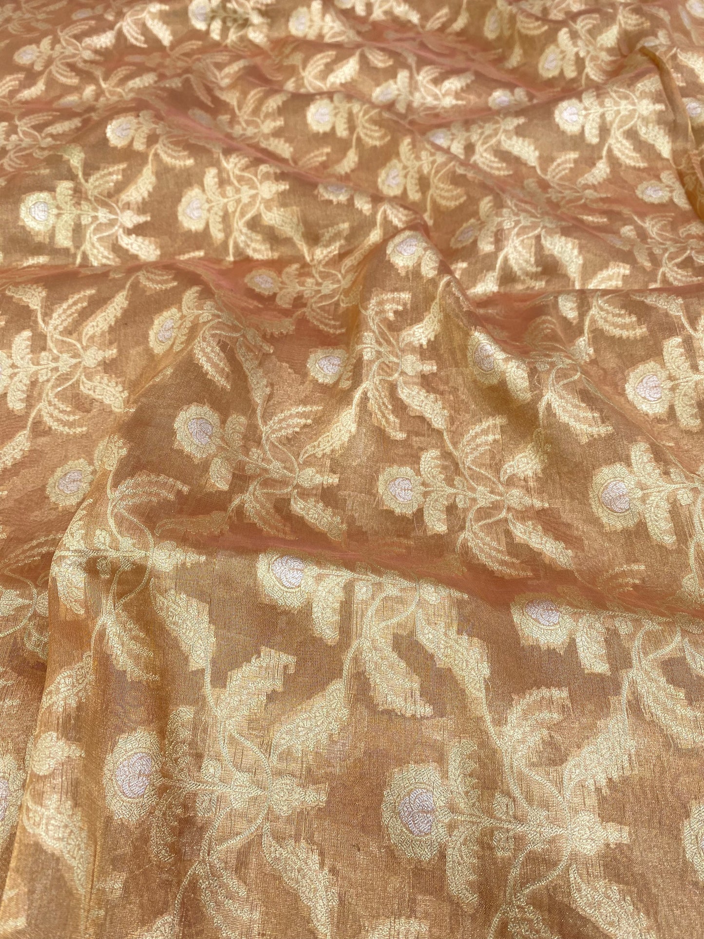 Pure Katan Tissue Zari Brocade (Colour Available)