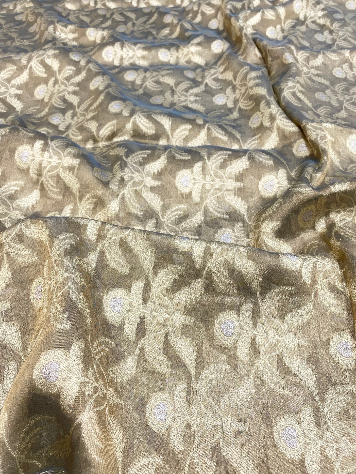 Pure Katan Tissue Zari Brocade (Colour Available)