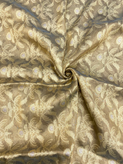 Pure Katan Tissue Zari Brocade (Colour Available)