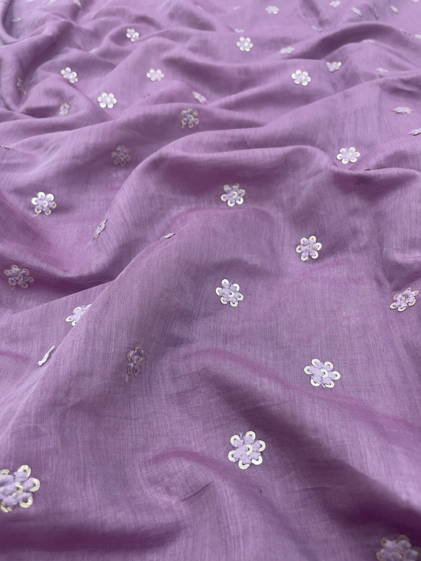 Chanderi Silk Embroidery (colors available) 44"inch