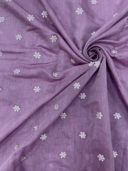 Chanderi Silk Embroidery (colors available) 44"inch