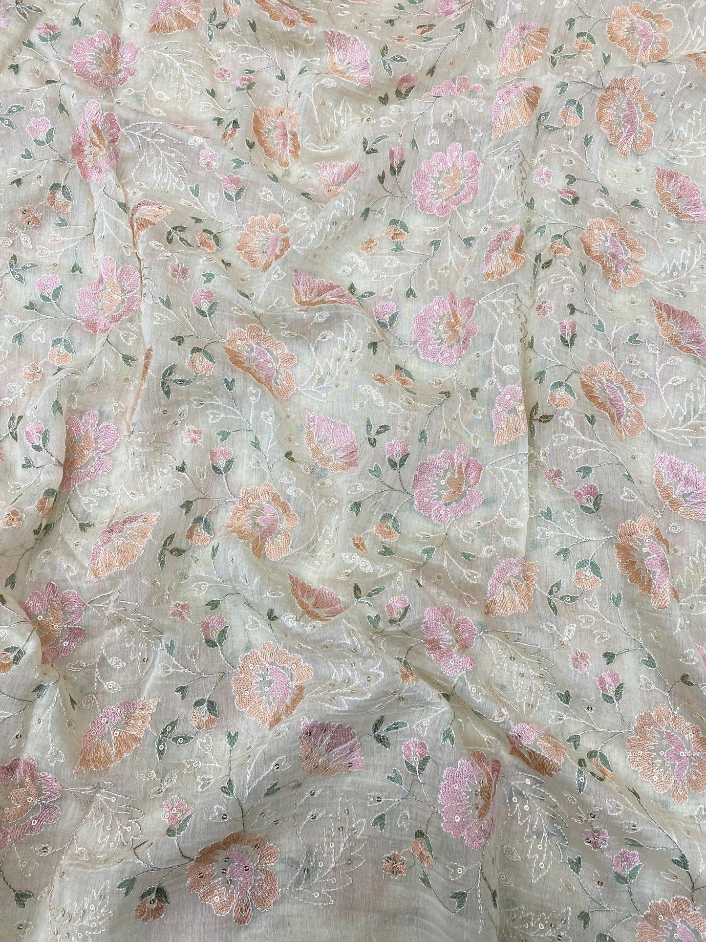 Chanderi Multi Embroidery (Color Available)